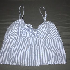 Striped crop top w/ bow